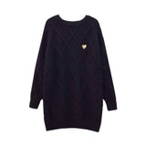 Women Pullover Sweater Elegant Embroidery Loose Knit Shirt