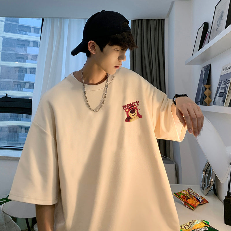 Men T Shirt Heavy Cotton Vintage Oversize