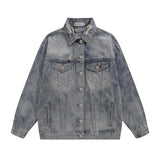 Women Jackets Vintage Denim Jacket Vintage Distressed