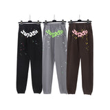 Sp5der Hoodie & Sweatpants 2 Piece Set Spider Web Three-Dimensional Foaming