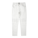 Men Jeans Punk Pleated Slim Fit Patchwork