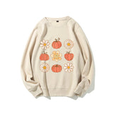 Flowers And Pumpkins Sweatshirt Pumpkin Fall Tee Cozy Autumn
