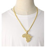 Jewelry Diamond Africa map Twist chain Africa map Spectrum