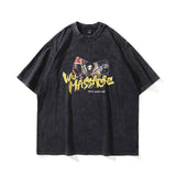 Men T-Shirt Retro Distressed Oversize Summer