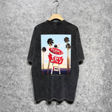 Purple Brand Distressed T Shirts Short Sleeve