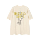 Gallery Dept T Shirts Short Sleeve Los Angeles Gallery Dept Male and Female Couples Wear Loose BF