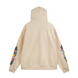Rhude Hoodie Floral Letter Print Hooded Sweater