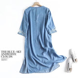 Women Dresses Embroidery Loose Dress