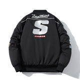 Mens Vintage Jackets Vintage Embroidered Baseball Jacket Flight Jacket
