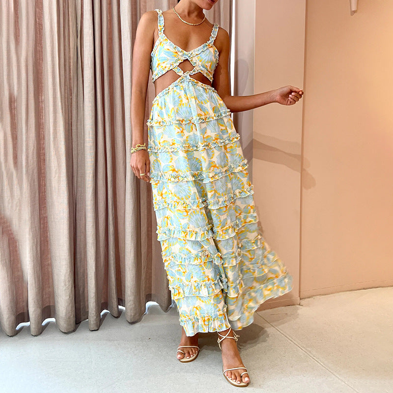 Bohemian Dress Sexy Floral Strap Temperament Dress