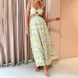 Bohemian Dress Sexy Floral Strap Temperament Dress