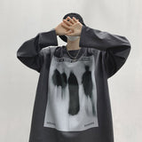 Men T Shirt Retro Hip Hop Loose Bottoming Shirt