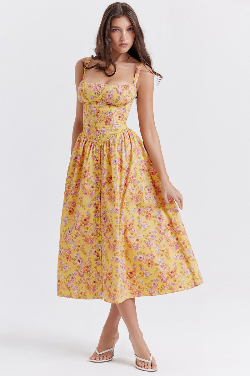 Women Dress Elegant Vacation Style Sling Dress