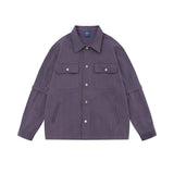 Men's Long Sleeved T Shirt Long Sleeve Shirt Men's Loose American Fashion Brand Spring and Summer Multi-Pocket Lapel Shirt