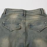 Men Jeans Hip Hop Bat Stitching