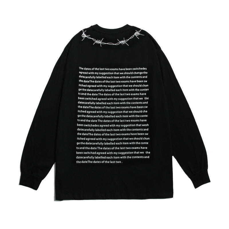 Men Long Sleeve T-Shirt Trendy Loose round Neck