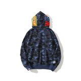 Ape Hoodie Camouflage Two Hat Cardigan Zipper