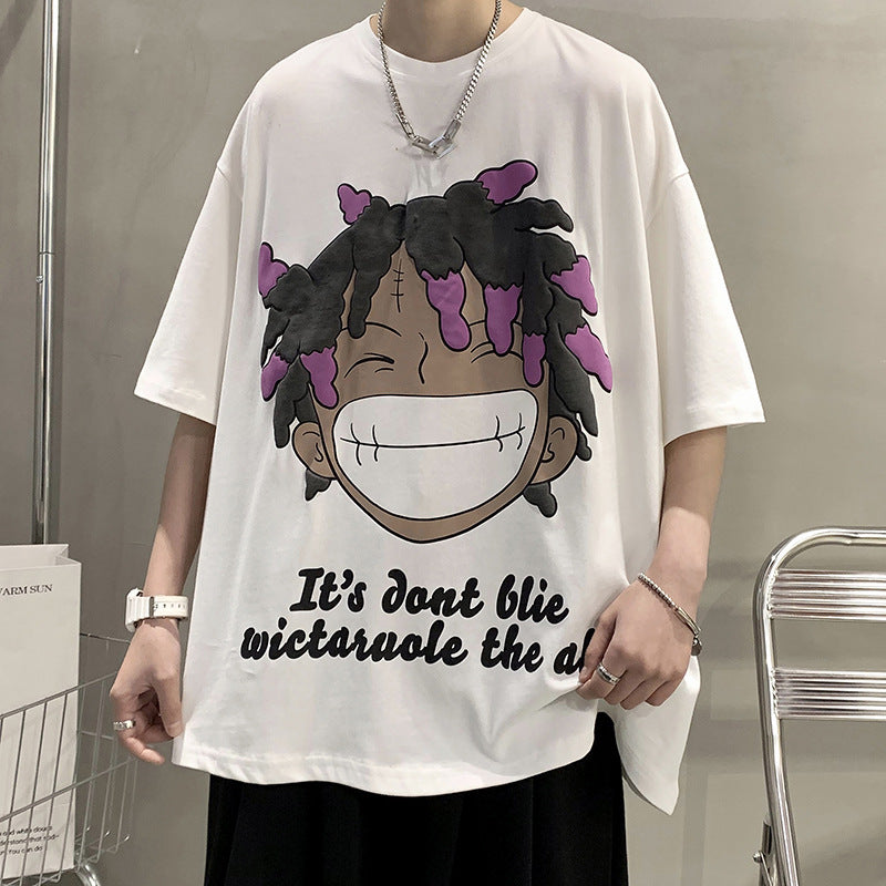 Men T Shirt All-Match Loose Summer