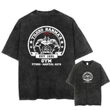 Men Black Vintage T Shirt Streetwear Harajuku Japanese Anime