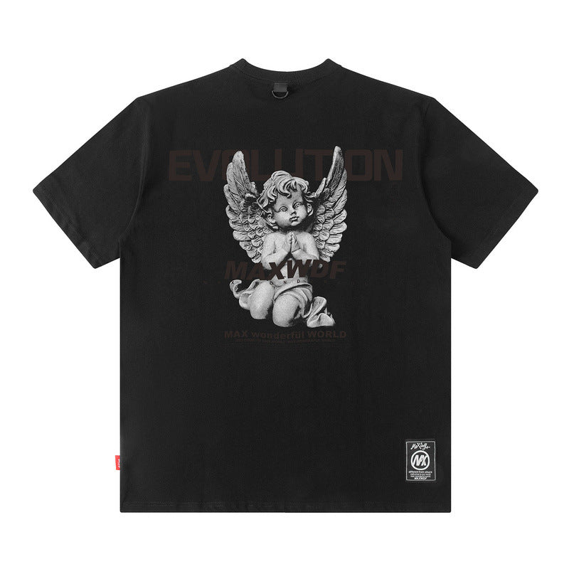 Men T-Shirt Smiling Face Print Loose