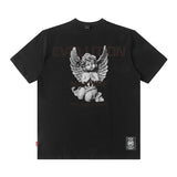 Men T-Shirt Smiling Face Print Loose