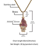 Jewelry Melody Cartoon Necklace Women's ins Diamond Pendant My Melody Spectrum St. Valentine's