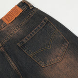 Men Jeans Distressed Pocket Decoration