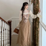 Betty Draper Valentine's Day Dress Retro Fairy Dress Temperament Lace Skirt