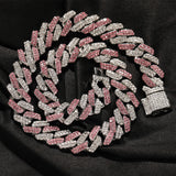 Bracelet Cuban Chain Necklace Alloy Full Diamond Hip Hop Rap St. Valentine's Spectrum