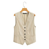 Women Vest Casual Fashion Set