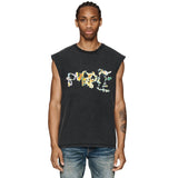 Purple Brand Distressed Tank T Shirts Distressed Sleeveless T-shirt Vest