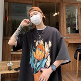 Men's T Shirt Summer Loose All-Matching Pure Cotton