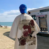 Men T Shirt Summer Loose Cotton Casual