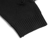 Men Sweater Stitching Ripped round Neck Sweater Niche