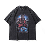 Men T-Shirt Cartoon Southeast Vintage Print Loose