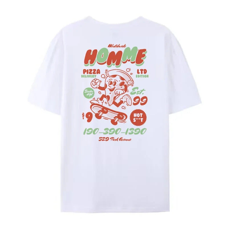 Women Oversized Hip Hop Streetwear Cotton T-Shirt Back Print