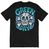 Green Day T Shirt Rock Punk Moto Skeleton