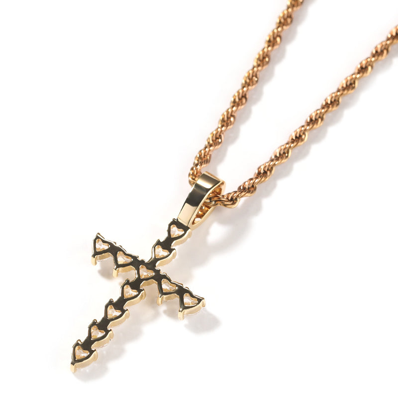 Jewelry Light Luxury Love Zircon Cross Pendant Necklace Personality Crosses Spectrum St. Valentine's