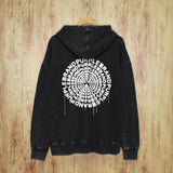 Purple Brand Distressed Hoodie Fashion Old Loose Hooded Sweater