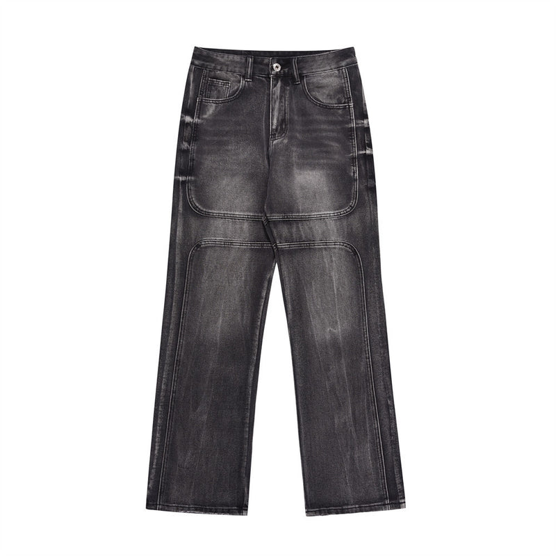 Men Jeans Stitching Jeans Trendy Punk