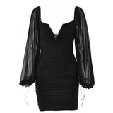 Women Dress Fashion Sexy Temperament Voile Dress