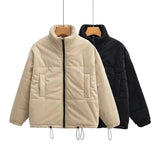 Women Cotton Coat Corduroy Loose Thick