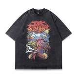 Men T-Shirt Dragon Ball Anime Print Distressed