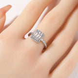 Rings Silver Square Zircon Ring ins St. Valentine's Spectrum