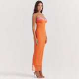 Women Dress Lace Hot Girl Vacation Style Dress