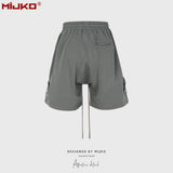 MIJKO Mens Shorts Zip-breasted Casual Unisex Shorts