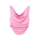 Women Vest Fashion Hot Girl Pleated