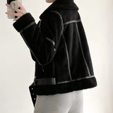 Women Cotton Coat Suede Imitation Lamb Wool