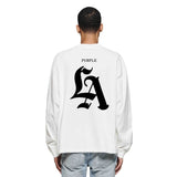 Purple Brand Long Sleeve T-Shirt Fashion Loose Long Sleeve Top