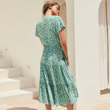 Women Dress Floral Holiday Leisure Dress